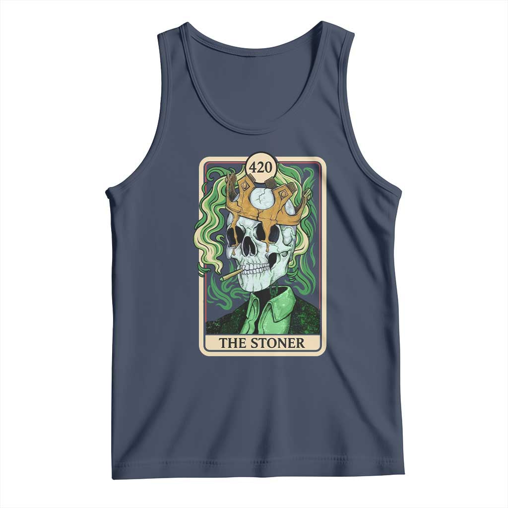 Skeleton Smokes Tank Top The Stoner Weed Lover Cannabis 420 - Wonder Print Shop