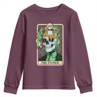 Skeleton Smokes Youth Sweatshirt The Stoner Weed Lover Cannabis 420 - Wonder Print Shop