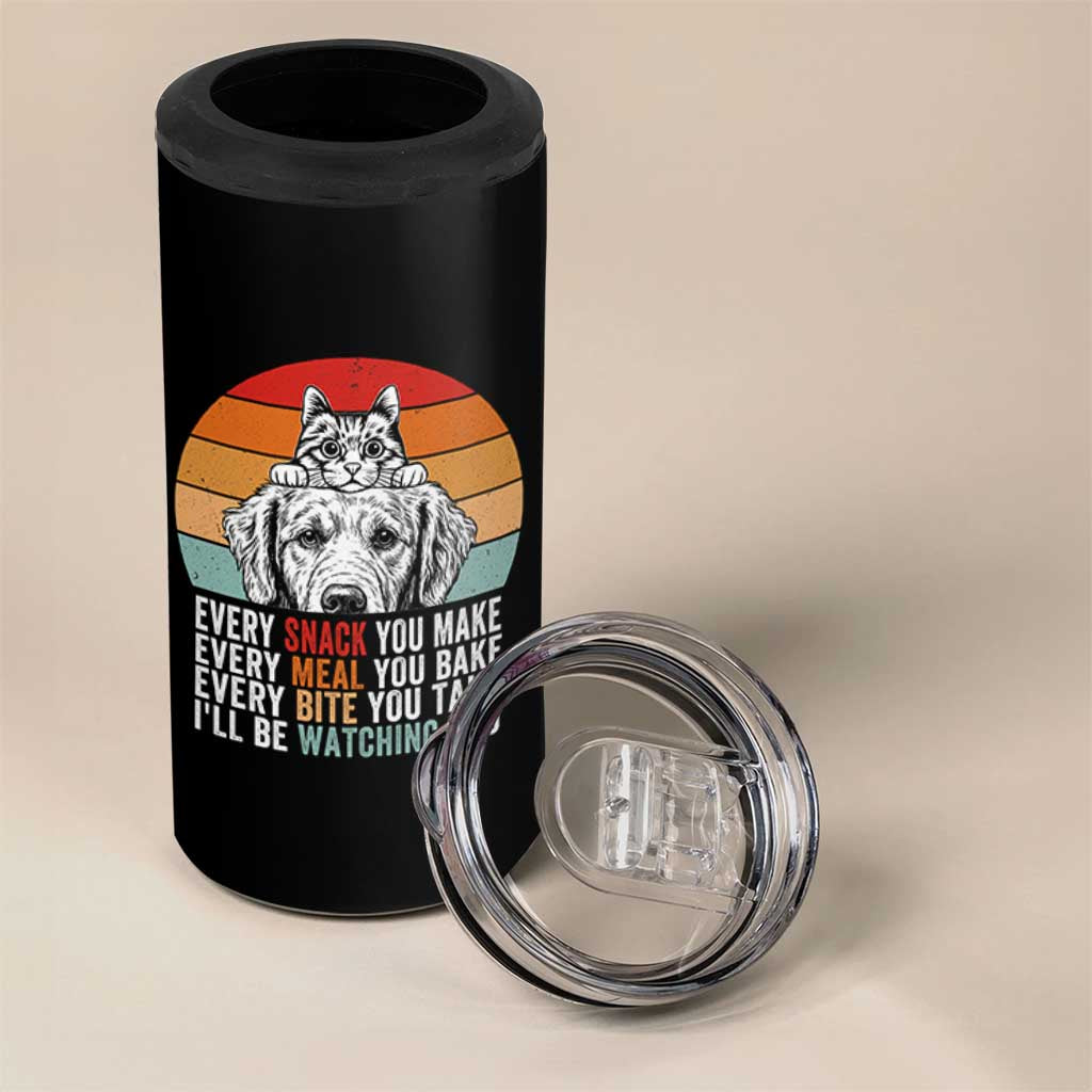 Every Snack You Make 4 in 1 Can Cooler Tumbler Funny Dog Cat Lovers - Wonder Print Shop
