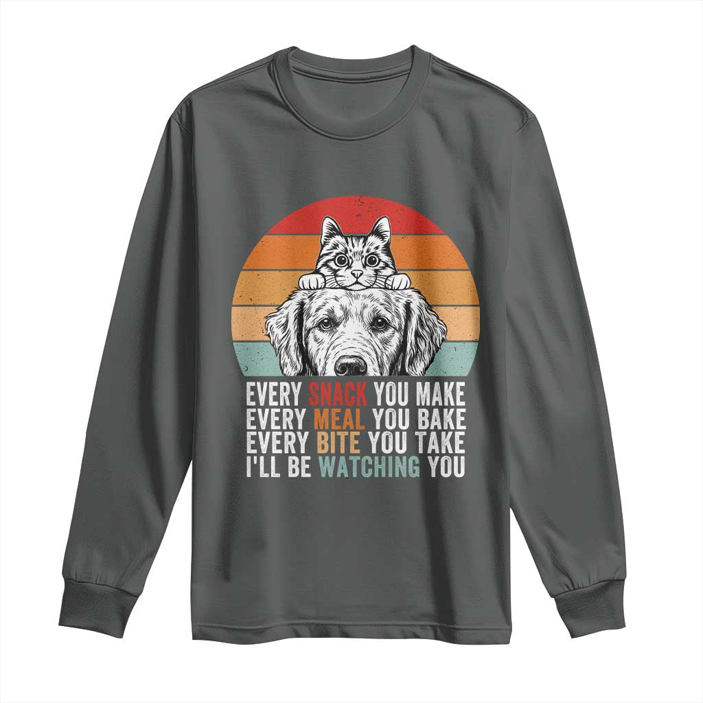 Every Snack You Make Long Sleeve Shirt Funny Dog Cat Lovers - Wonder Print Shop