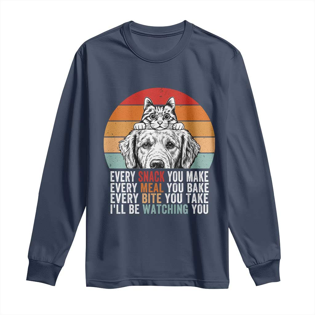 Every Snack You Make Long Sleeve Shirt Funny Dog Cat Lovers - Wonder Print Shop