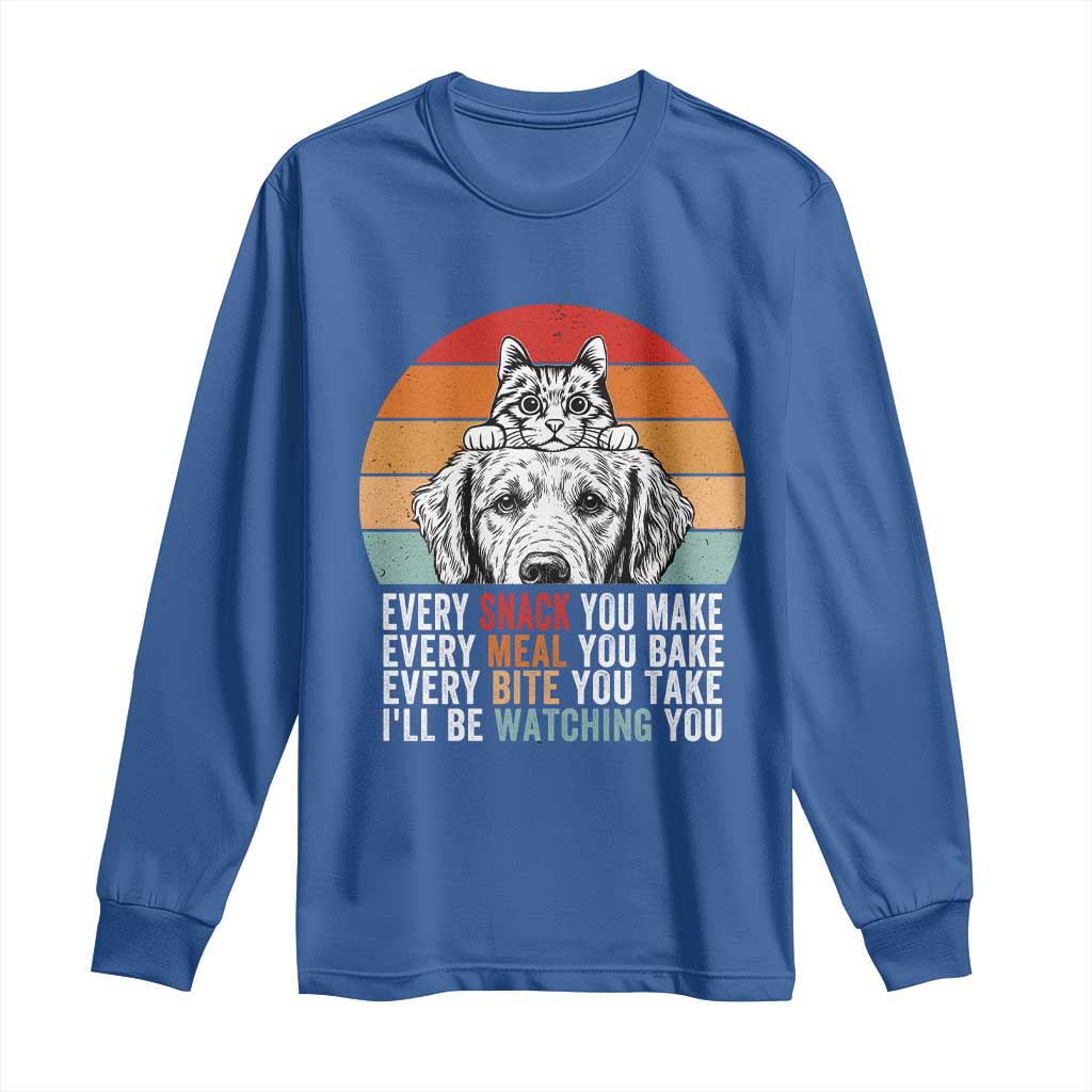 Every Snack You Make Long Sleeve Shirt Funny Dog Cat Lovers - Wonder Print Shop