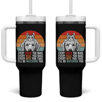 Every Snack You Make Tumbler With Handle Funny Dog Cat Lovers - Wonder Print Shop