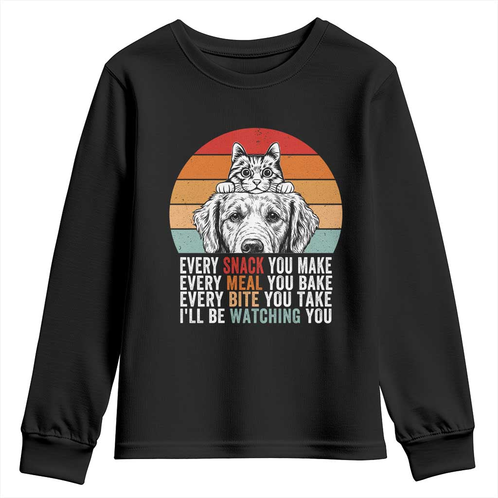Every Snack You Make Youth Sweatshirt Funny Dog Cat Lovers - Wonder Print Shop