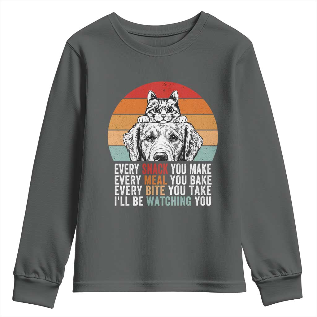 Every Snack You Make Youth Sweatshirt Funny Dog Cat Lovers - Wonder Print Shop