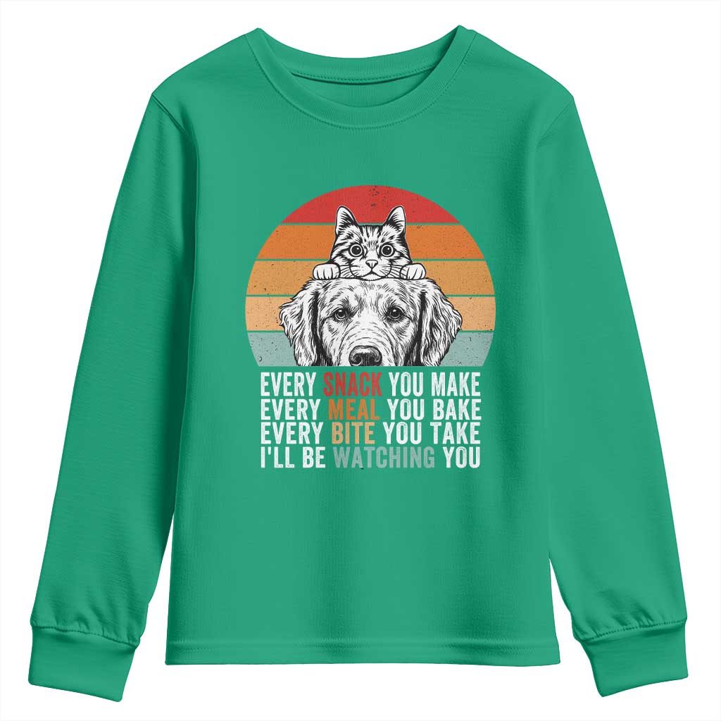 Every Snack You Make Youth Sweatshirt Funny Dog Cat Lovers - Wonder Print Shop