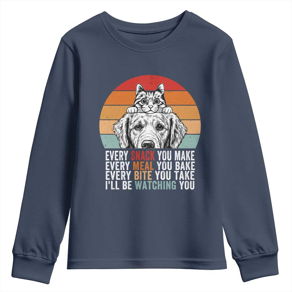 Every Snack You Make Youth Sweatshirt Funny Dog Cat Lovers - Wonder Print Shop