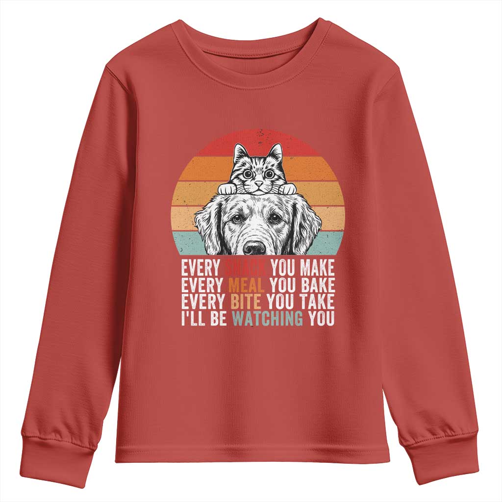 Every Snack You Make Youth Sweatshirt Funny Dog Cat Lovers - Wonder Print Shop