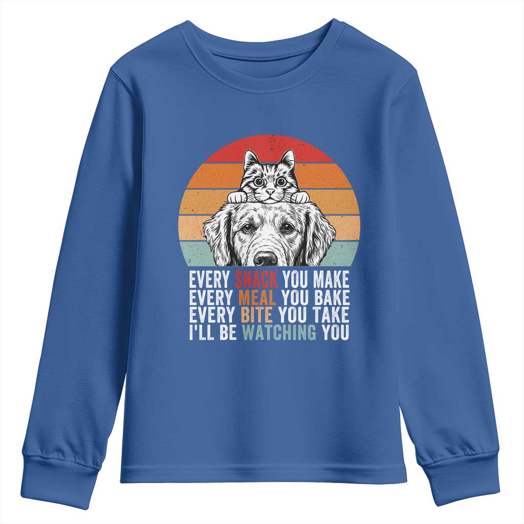 Every Snack You Make Youth Sweatshirt Funny Dog Cat Lovers - Wonder Print Shop