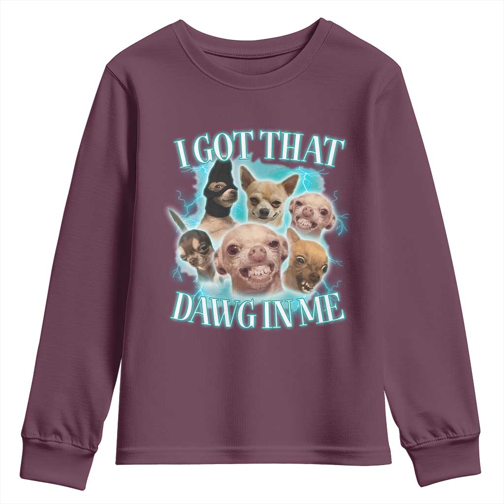 I Got That Dawg In Me Youth Sweatshirt Funny Chihuahua Dog Meme - Wonder Print Shop