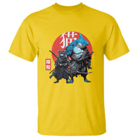 Samurai Cat Shark T Shirt Retro Japanese Animal Warrior Art - Wonder Print Shop