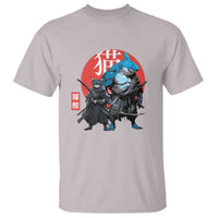 Samurai Cat Shark T Shirt Retro Japanese Animal Warrior Art - Wonder Print Shop