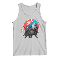Samurai Cat Shark Tank Top Retro Japanese Animal Warrior Art - Wonder Print Shop