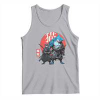 Samurai Cat Shark Tank Top Retro Japanese Animal Warrior Art - Wonder Print Shop