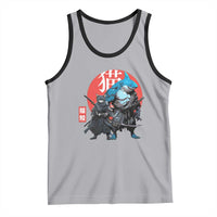 Samurai Cat Shark Tank Top Retro Japanese Animal Warrior Art - Wonder Print Shop