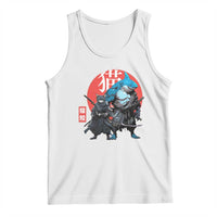 Samurai Cat Shark Tank Top Retro Japanese Animal Warrior Art - Wonder Print Shop