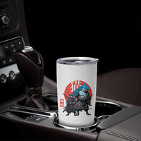 Samurai Cat Shark Tumbler Cup Retro Japanese Animal Warrior Art