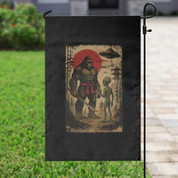 Samurai Bigfoot Japanese UFO Garden Flag Sasquatch Ailen Ukiyo-e - Wonder Print Shop
