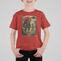 Samurai Bigfoot Japanese UFO T Shirt For Kid Sasquatch Ailen Ukiyo-e - Wonder Print Shop