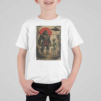Samurai Bigfoot Japanese UFO T Shirt For Kid Sasquatch Ailen Ukiyo-e - Wonder Print Shop