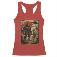 Samurai Bigfoot Japanese UFO Racerback Tank Top Sasquatch Ailen Ukiyo-e - Wonder Print Shop