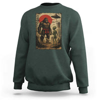 Samurai Bigfoot Japanese UFO Sweatshirt Sasquatch Ailen Ukiyo-e - Wonder Print Shop