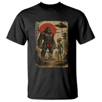 Samurai Bigfoot Japanese UFO T Shirt Sasquatch Ailen Ukiyo-e - Wonder Print Shop