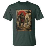 Samurai Bigfoot Japanese UFO T Shirt Sasquatch Ailen Ukiyo-e - Wonder Print Shop