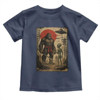 Samurai Bigfoot Japanese UFO Toddler T Shirt Sasquatch Ailen Ukiyo-e - Wonder Print Shop