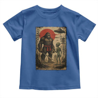 Samurai Bigfoot Japanese UFO Toddler T Shirt Sasquatch Ailen Ukiyo-e - Wonder Print Shop
