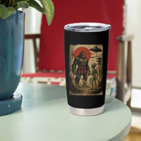 Samurai Bigfoot Japanese UFO Tumbler Cup Sasquatch Ailen Ukiyo-e - Wonder Print Shop