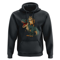 Ninja Cat Riding Dinosaur Hoodie - Wonder Print Shop