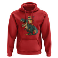 Ninja Cat Riding Dinosaur Hoodie - Wonder Print Shop