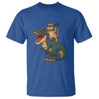 Ninja Cat Riding Dinosaur T Shirt - Wonder Print Shop