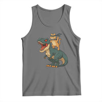 Ninja Cat Riding Dinosaur Tank Top - Wonder Print Shop