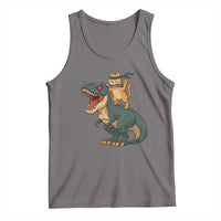 Ninja Cat Riding Dinosaur Tank Top - Wonder Print Shop