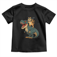 Ninja Cat Riding Dinosaur Toddler T Shirt - Wonder Print Shop