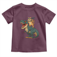 Ninja Cat Riding Dinosaur Toddler T Shirt - Wonder Print Shop