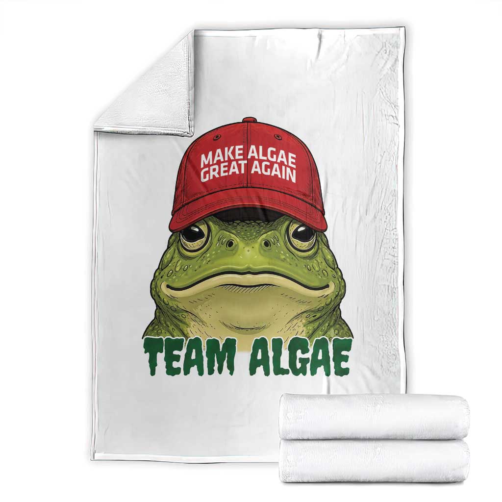 Make Algae Great Again Throw Blanket Funny Political Satire Nature Lover Gift