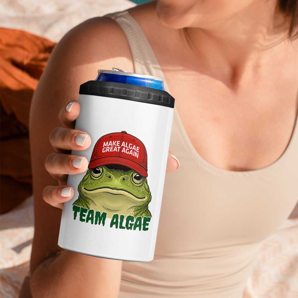 Make Algae Great Again 4 in 1 Can Cooler Tumbler Funny Political Satire Nature Lover Gift