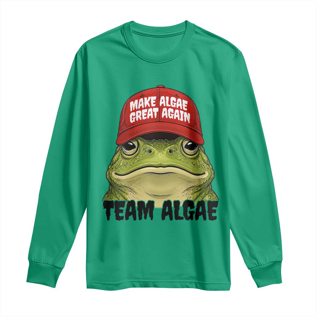 Make Algae Great Again Long Sleeve Shirt Funny Political Satire Nature Lover Gift