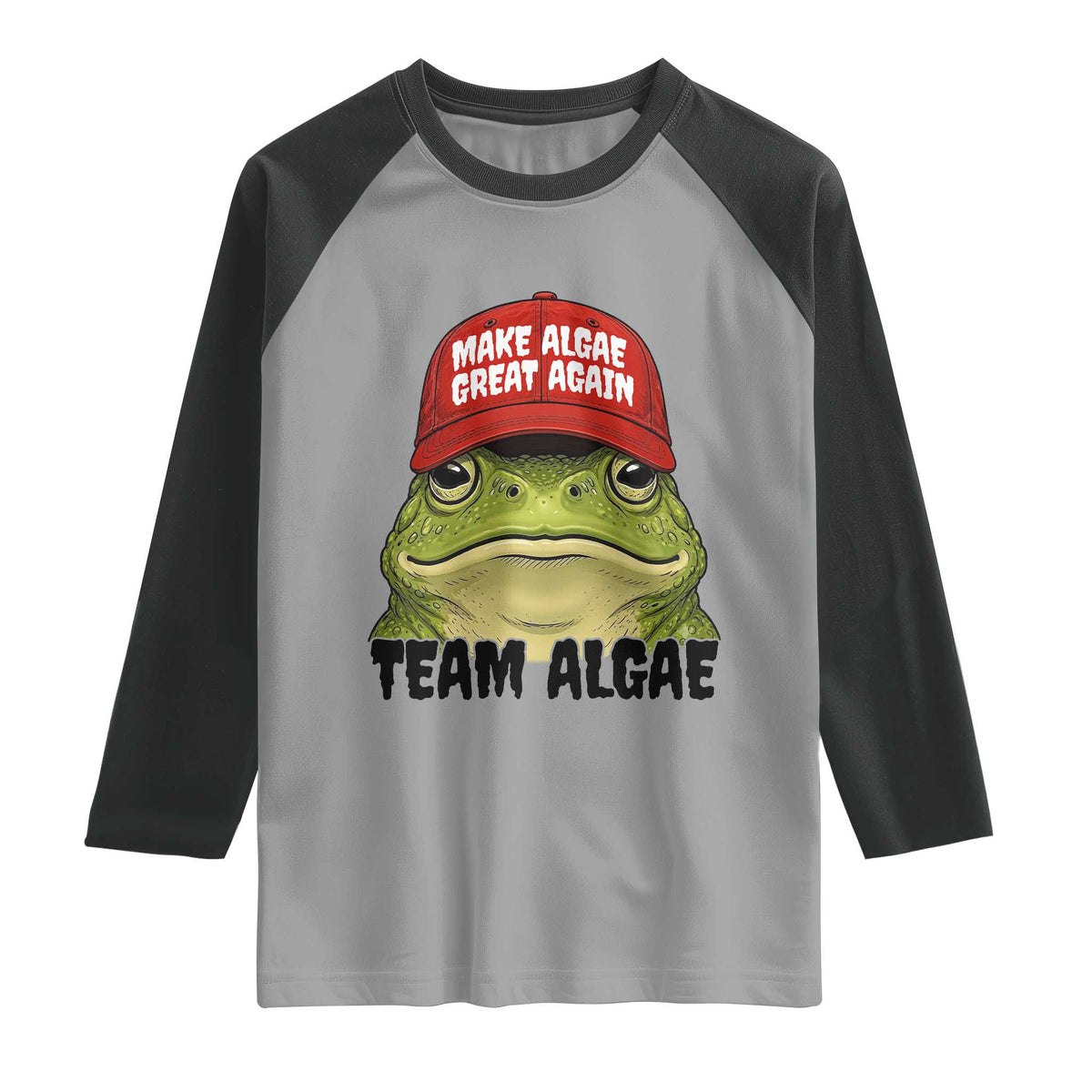 Make Algae Great Again Raglan Shirt Funny Political Satire Nature Lover Gift