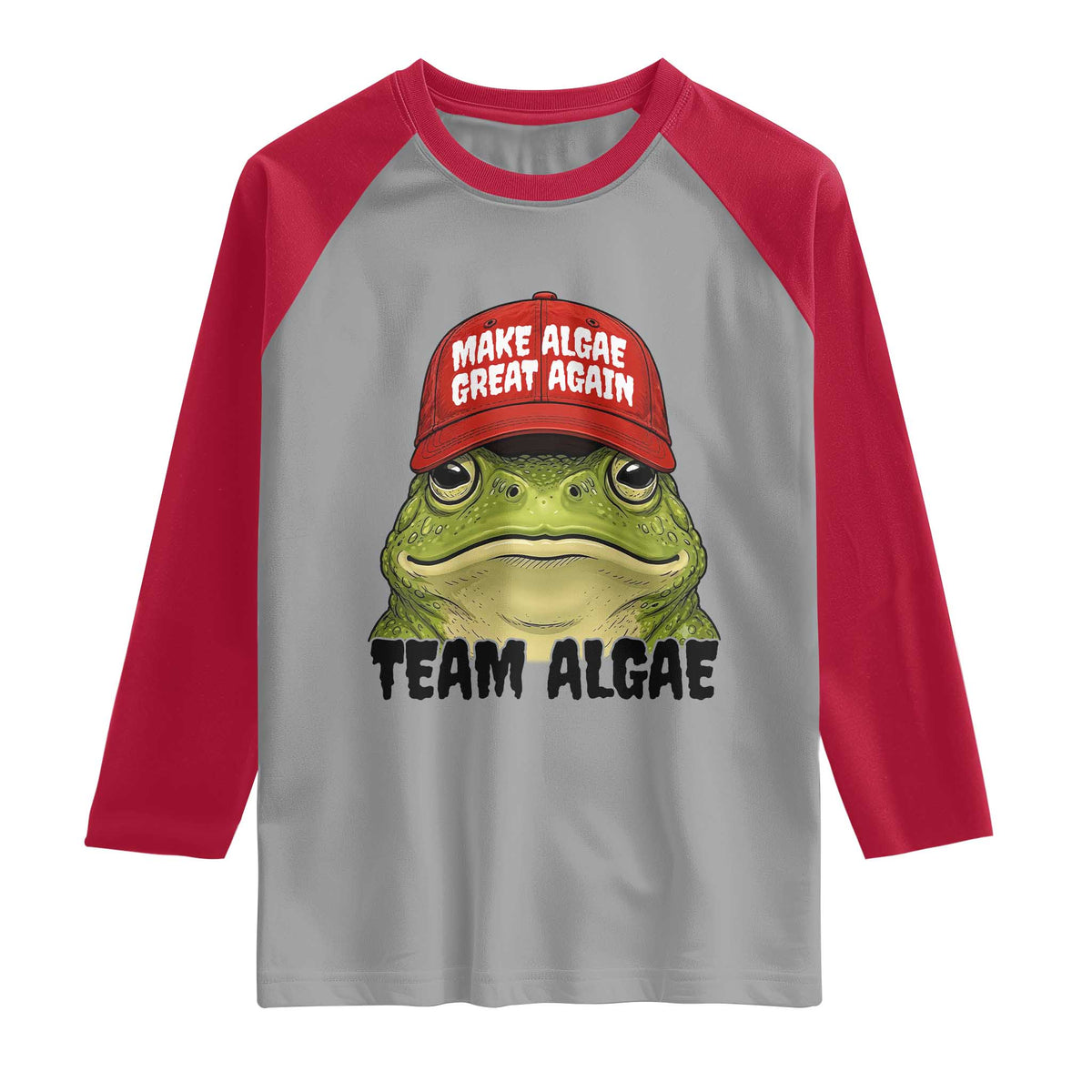 Make Algae Great Again Raglan Shirt Funny Political Satire Nature Lover Gift