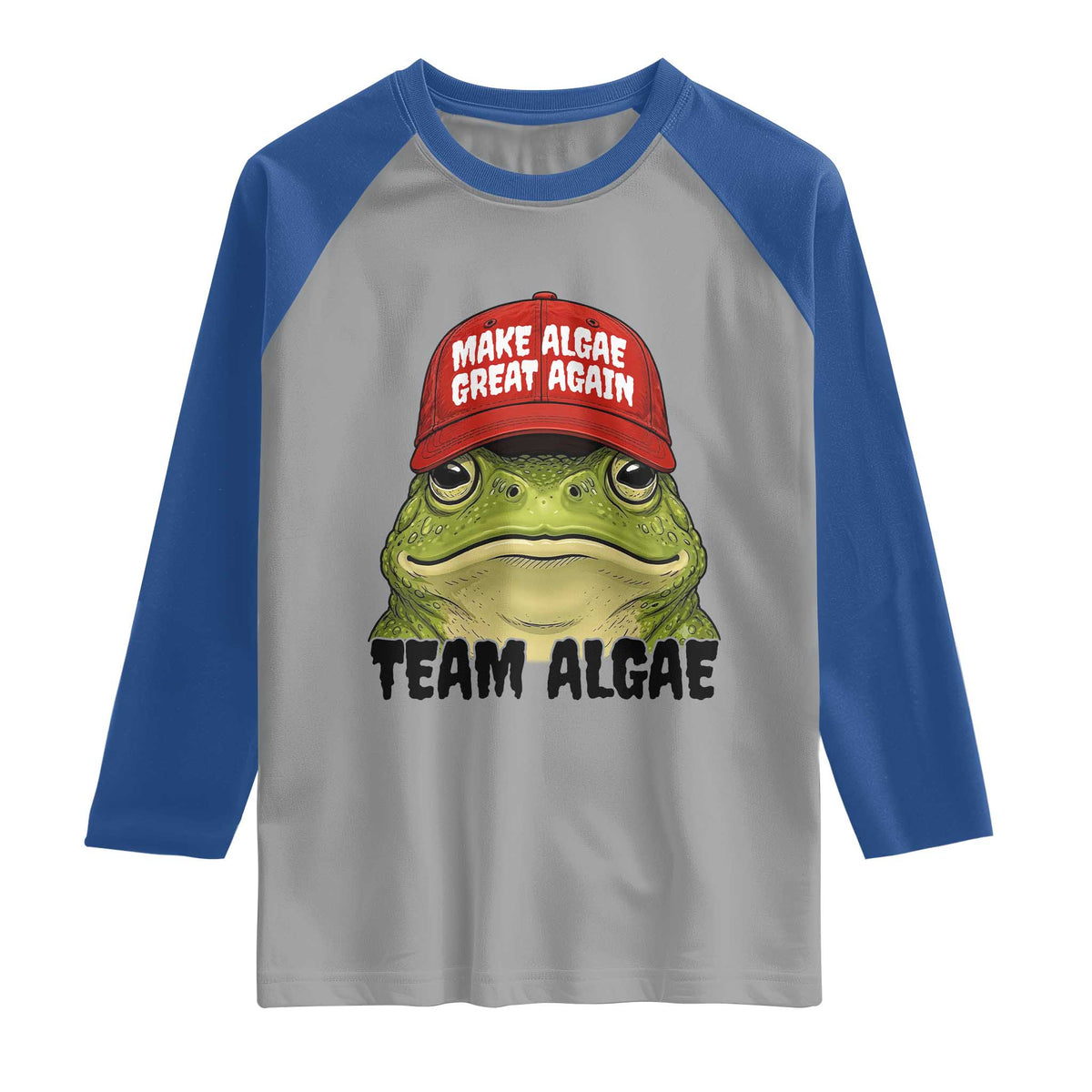 Make Algae Great Again Raglan Shirt Funny Political Satire Nature Lover Gift