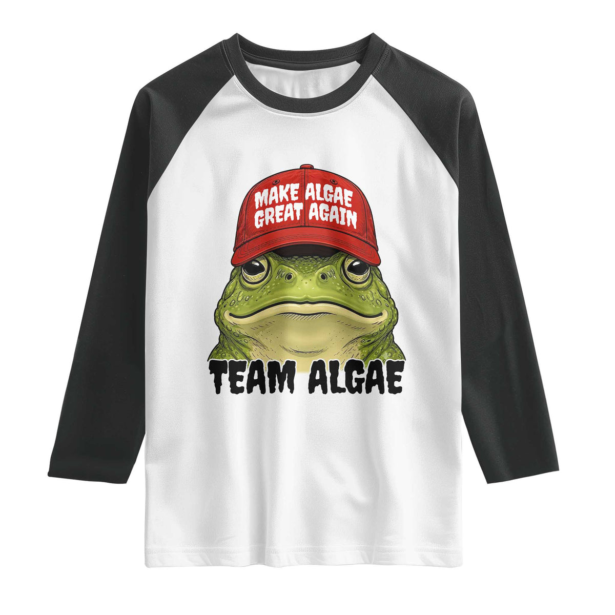 Make Algae Great Again Raglan Shirt Funny Political Satire Nature Lover Gift