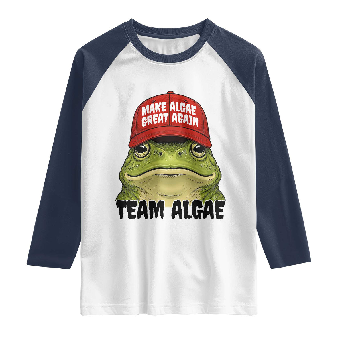 Make Algae Great Again Raglan Shirt Funny Political Satire Nature Lover Gift