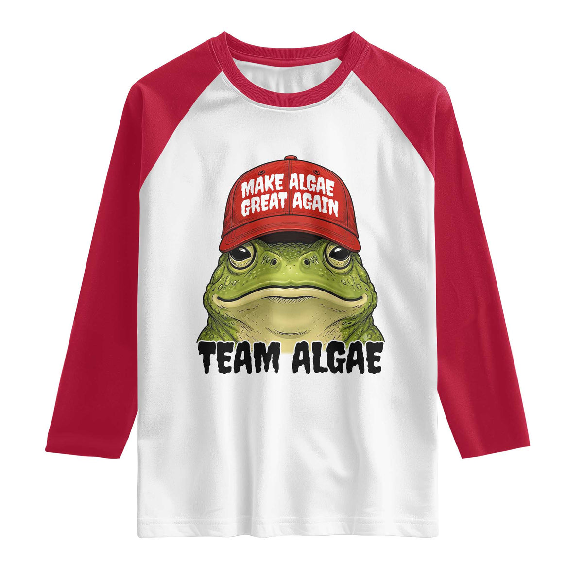 Make Algae Great Again Raglan Shirt Funny Political Satire Nature Lover Gift