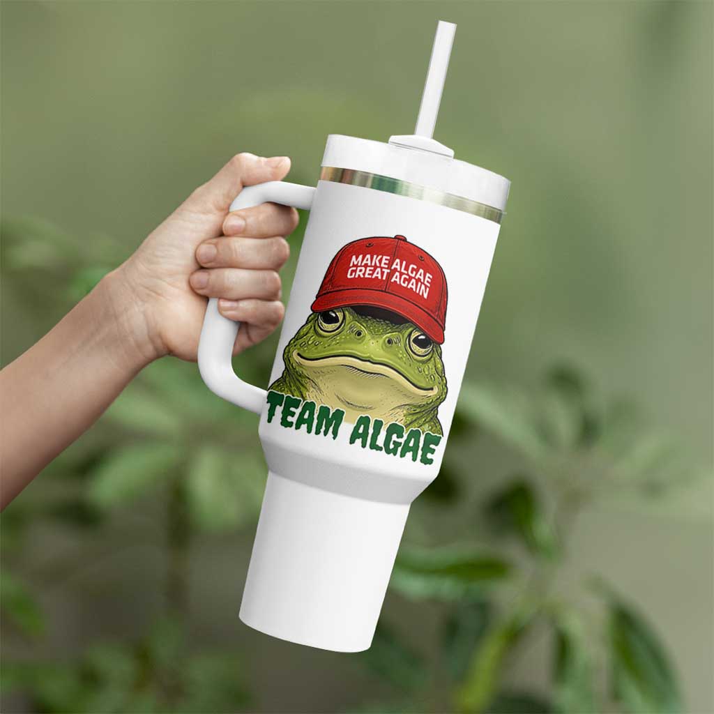 Make Algae Great Again Tumbler With Handle Funny Political Satire Nature Lover Gift