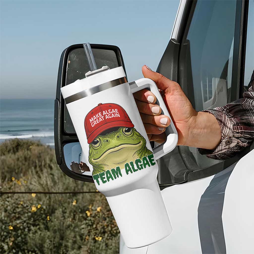 Make Algae Great Again Tumbler With Handle Funny Political Satire Nature Lover Gift