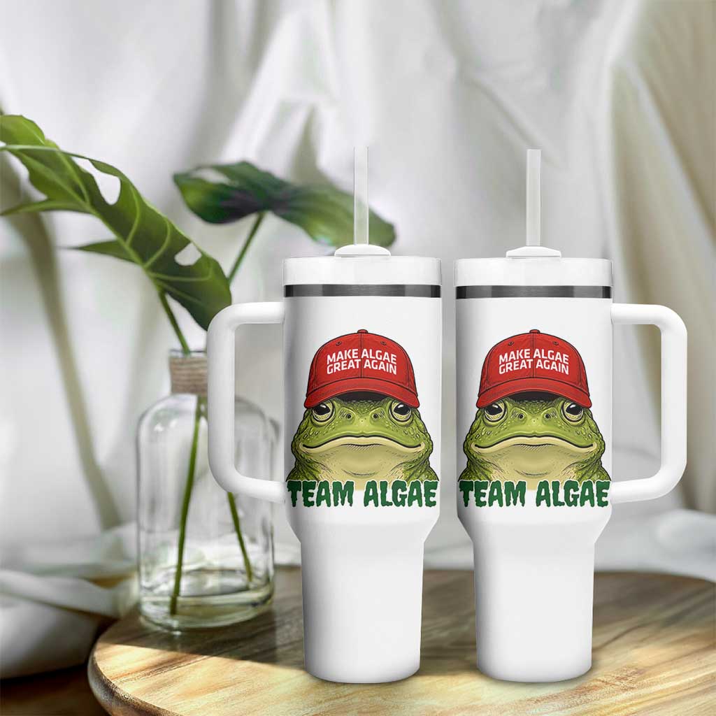 Make Algae Great Again Tumbler With Handle Funny Political Satire Nature Lover Gift